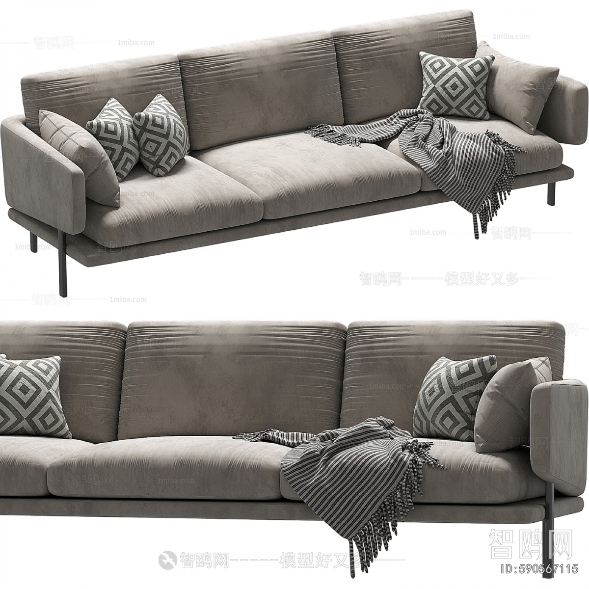 Modern Three-seat Sofa