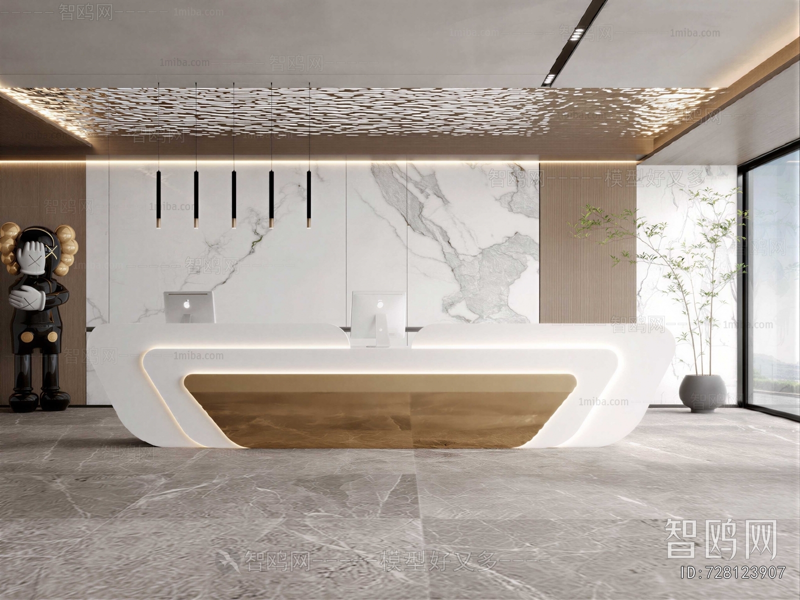 Modern Office Reception Desk