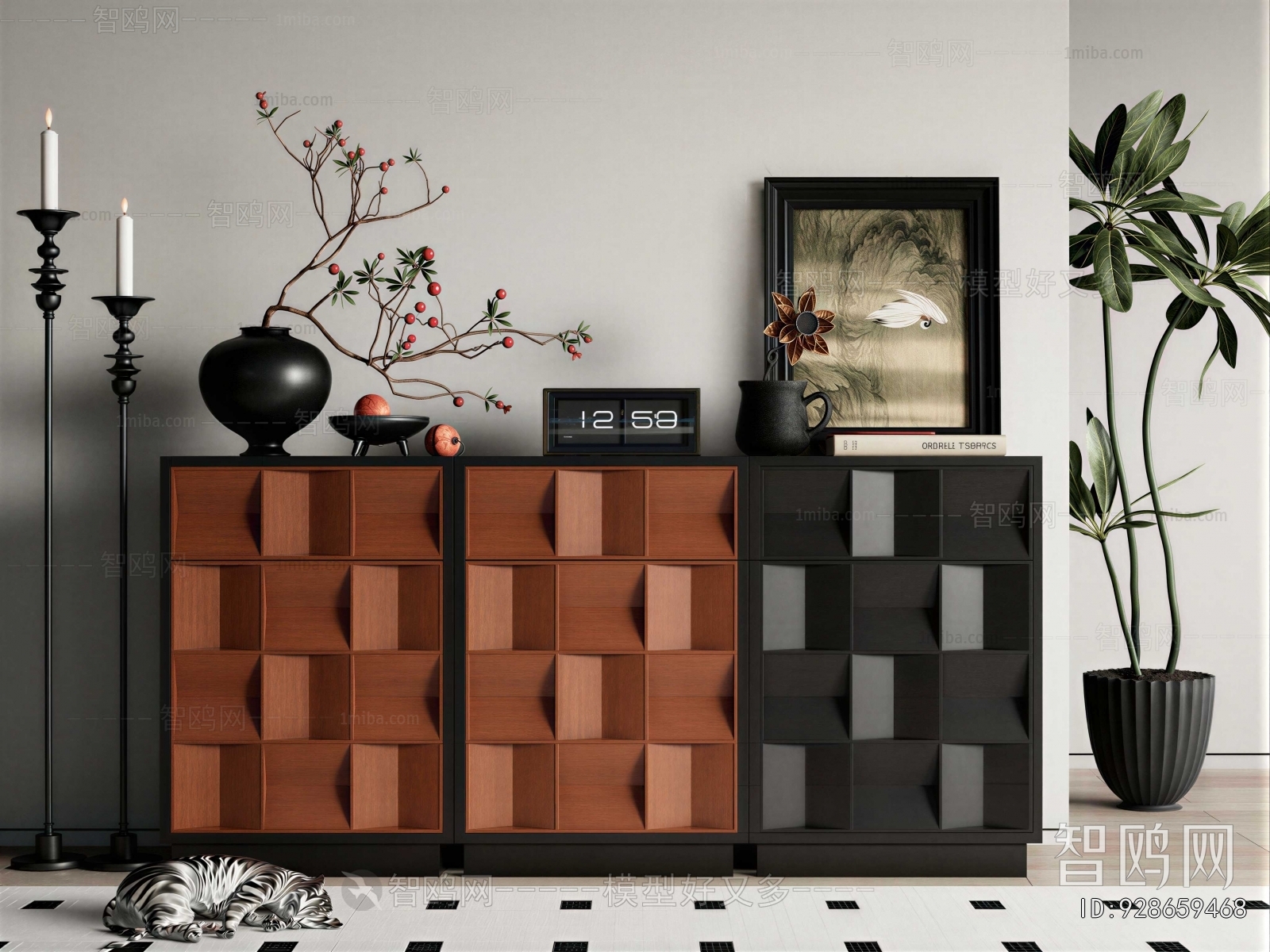 Wabi-sabi Style Entrance Cabinet