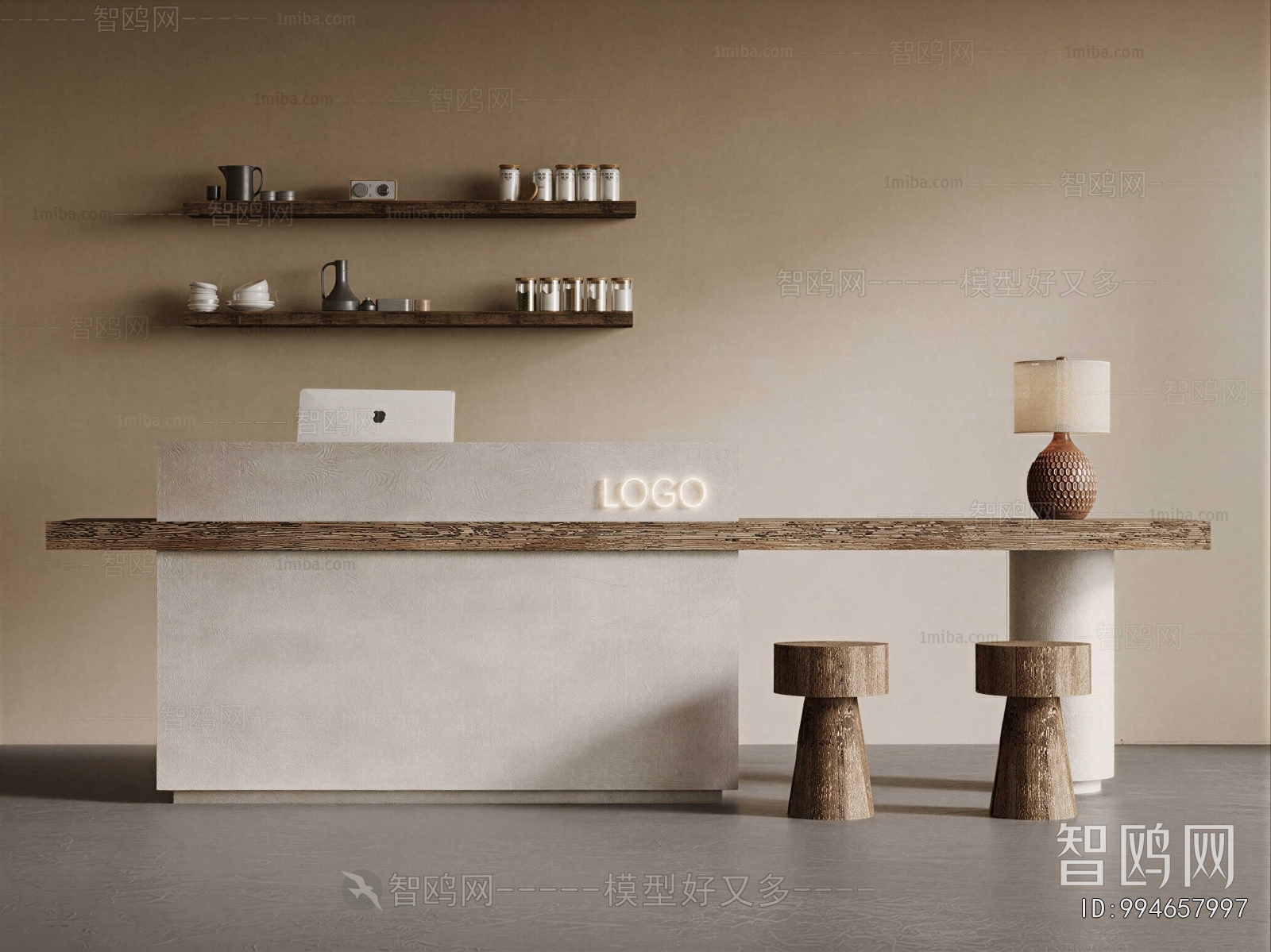 Wabi-sabi Style Reception Desk