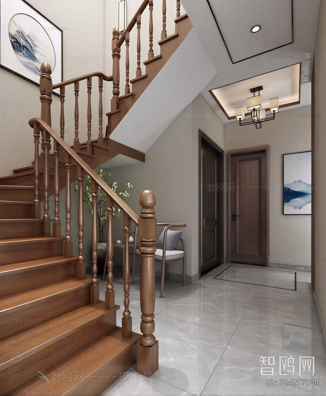 New Chinese Style Stairwell