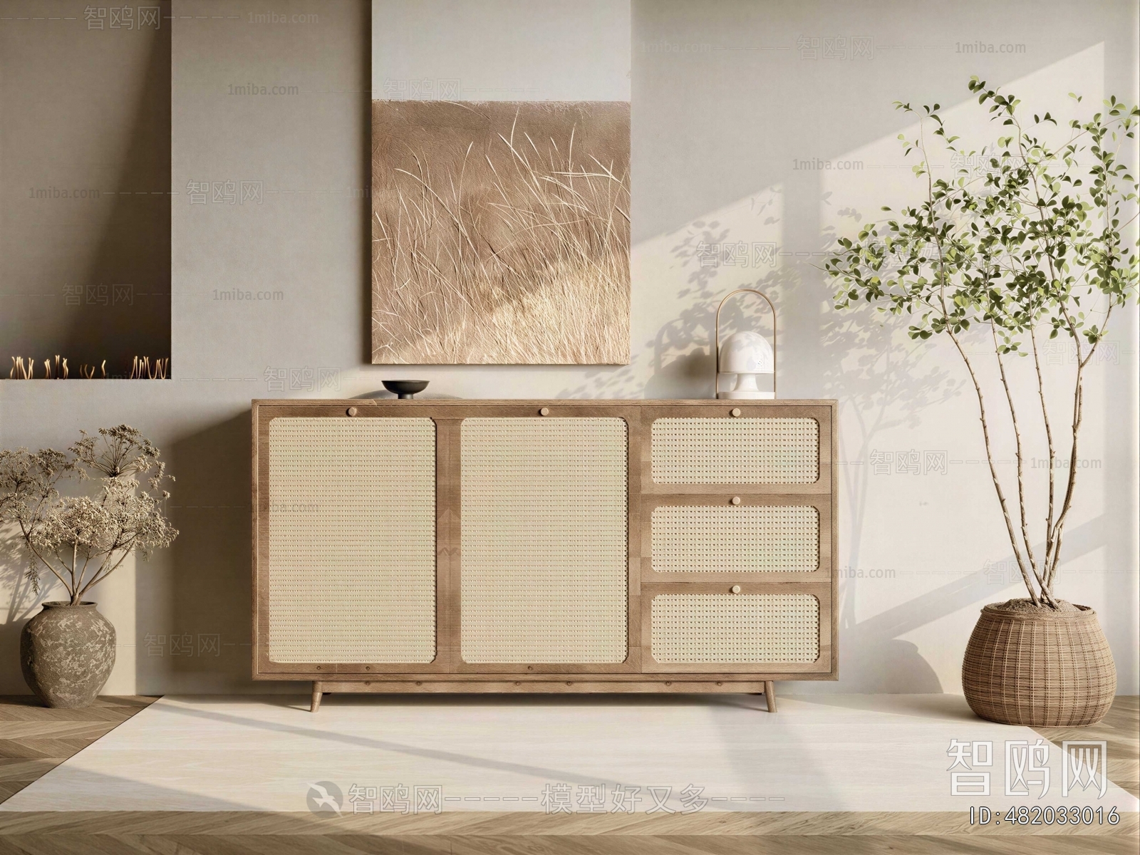 Wabi-sabi Style Entrance Cabinet