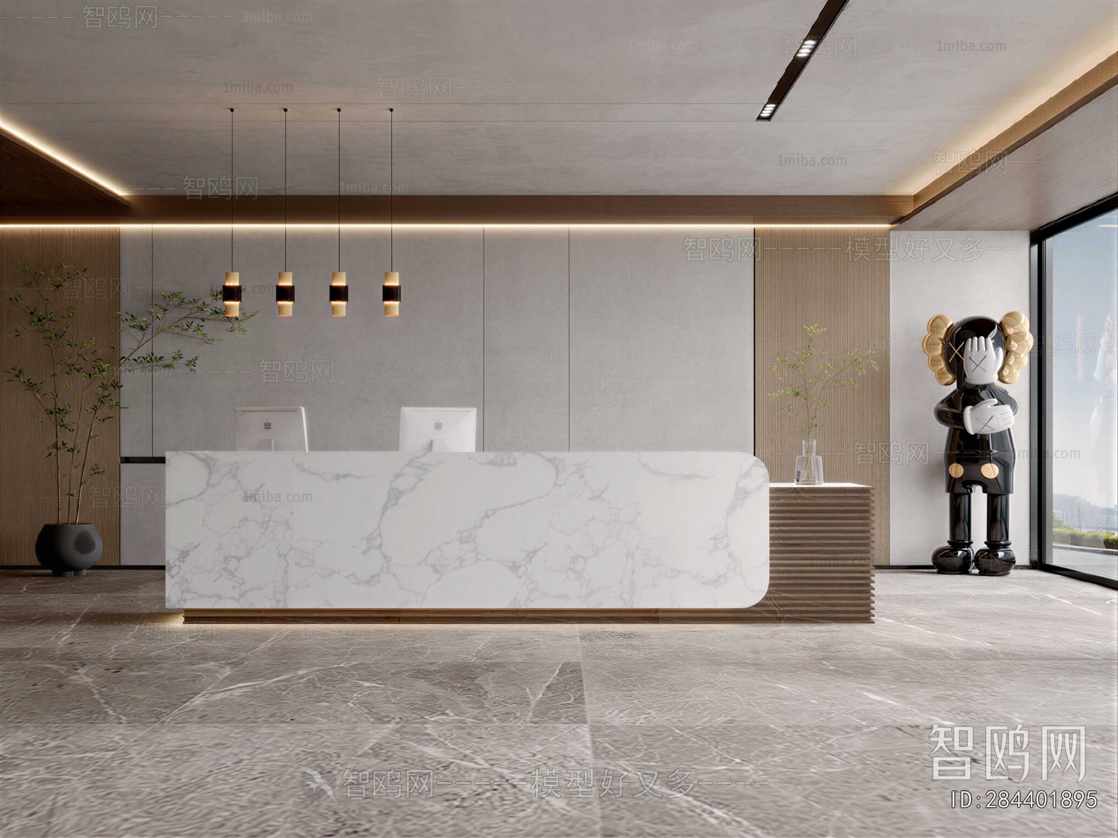 Modern Office Reception Desk