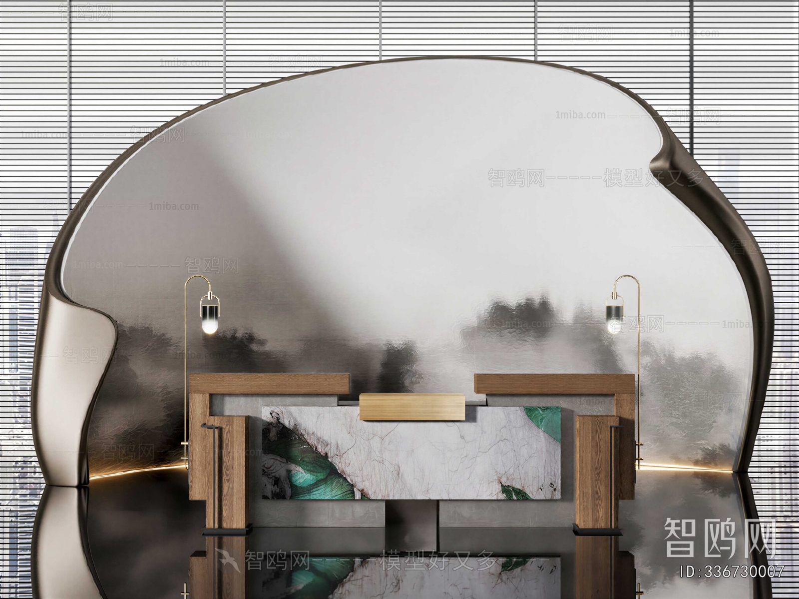 New Chinese Style Reception Desk