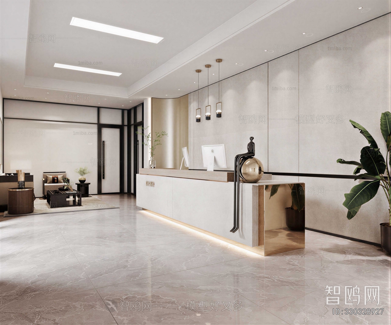 Modern Office Reception Desk