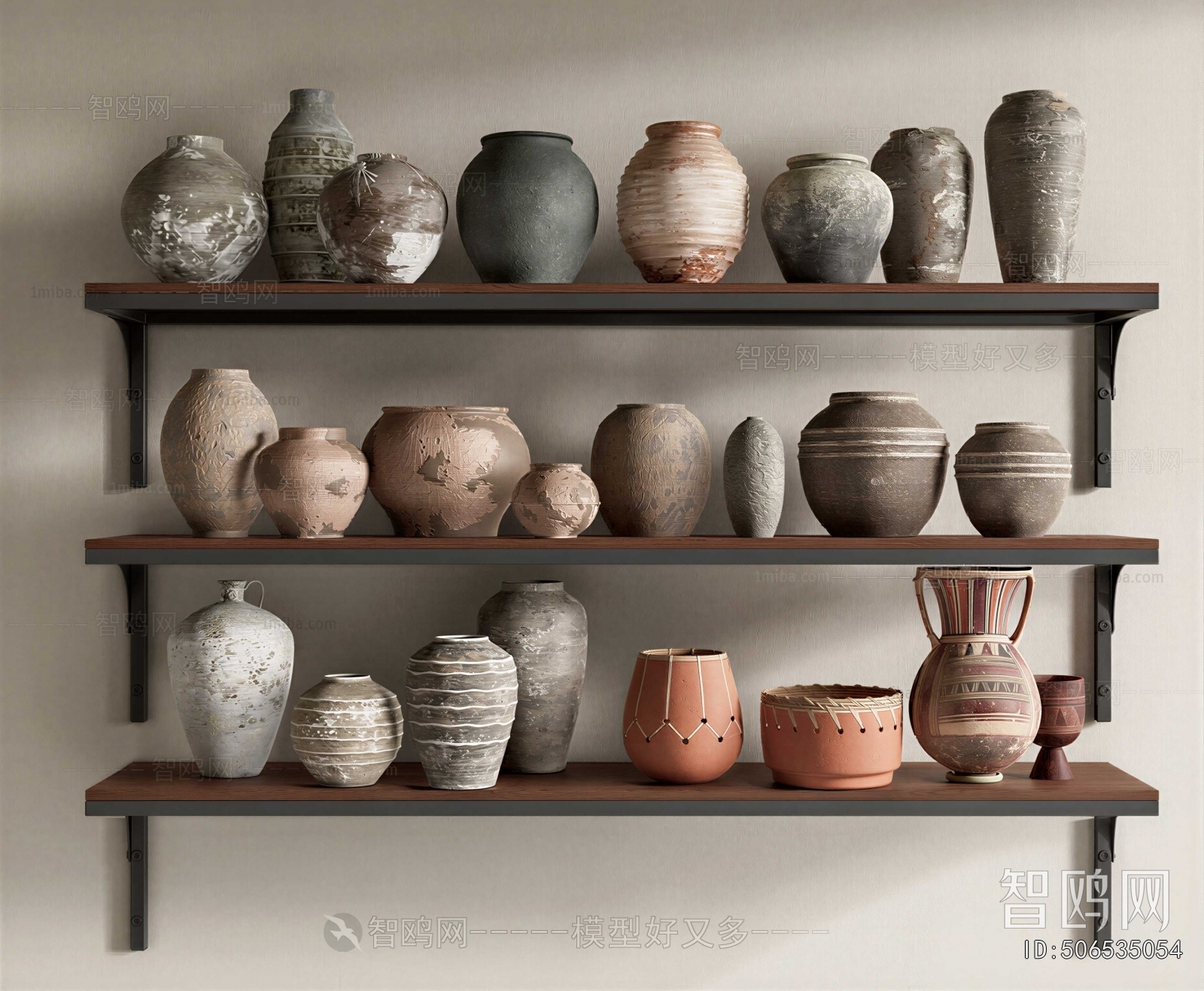 Wabi-sabi Style Clay Pot