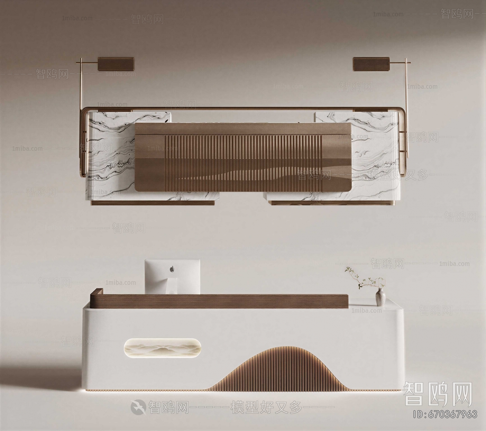 New Chinese Style Reception Desk