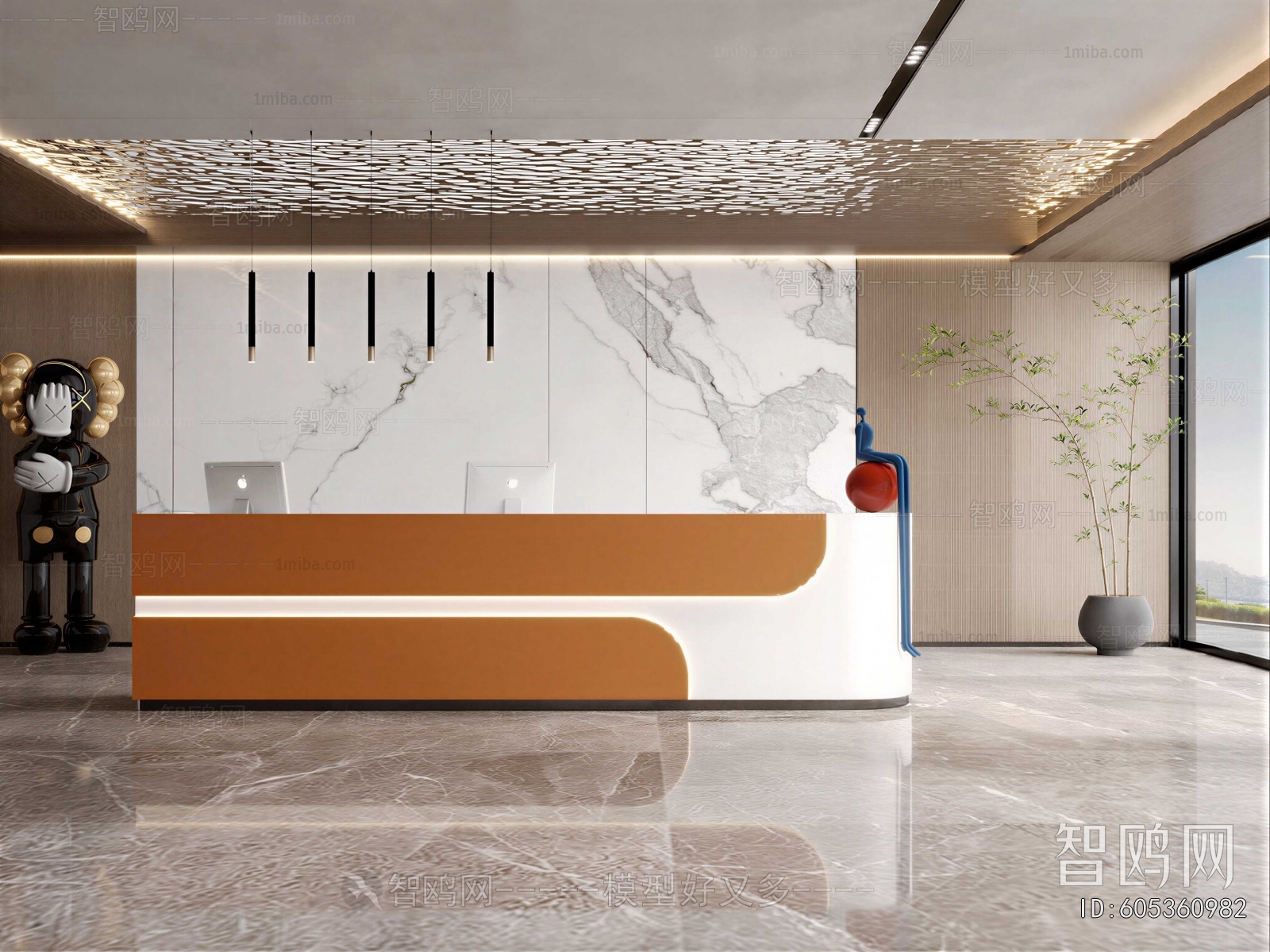 Modern Office Reception Desk