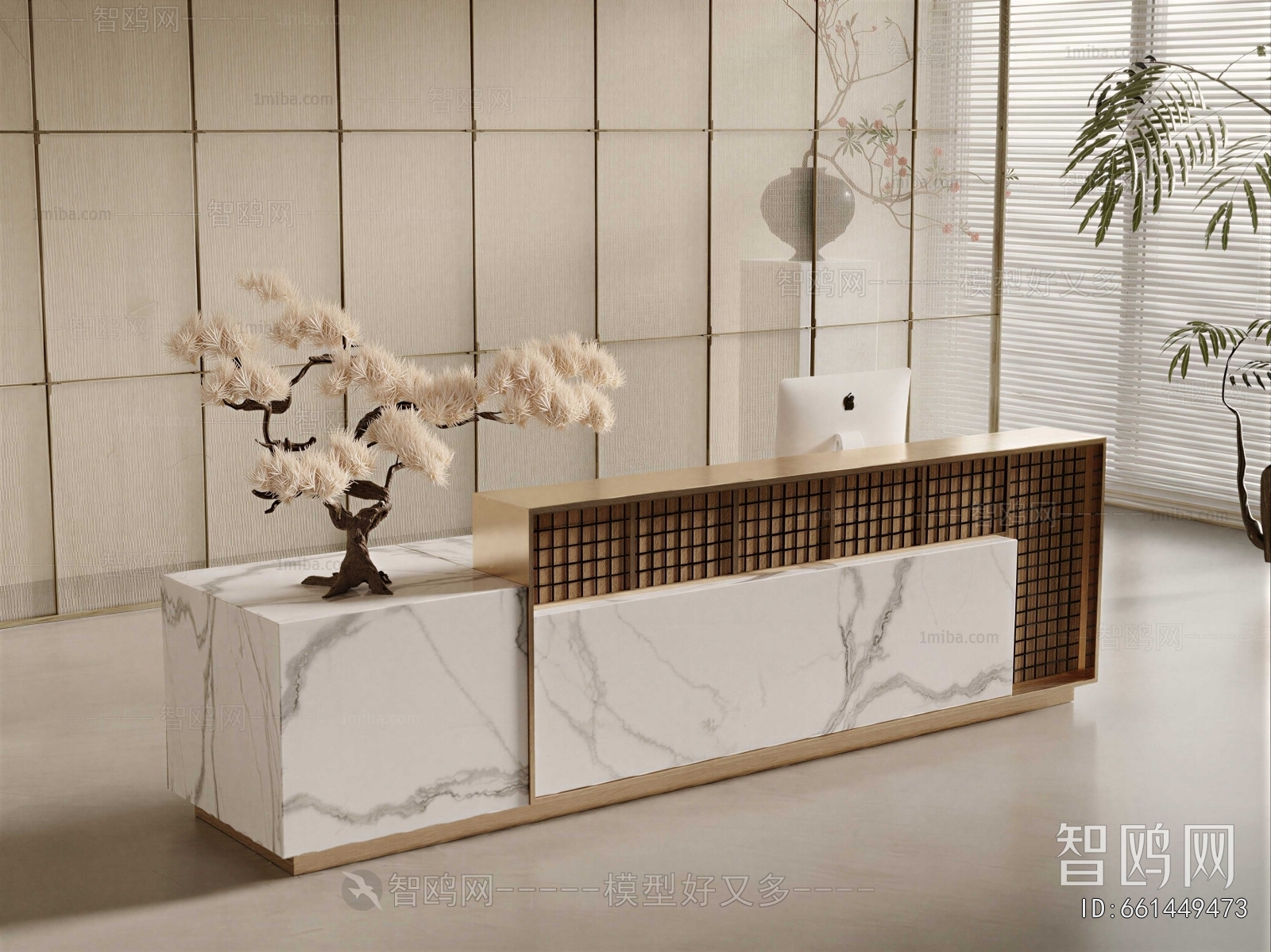 New Chinese Style Reception Desk