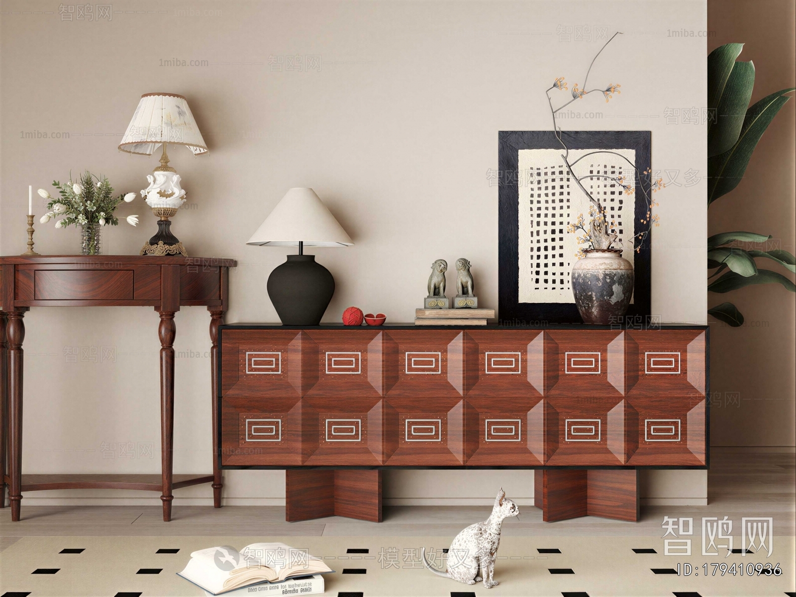 French Style Entrance Cabinet