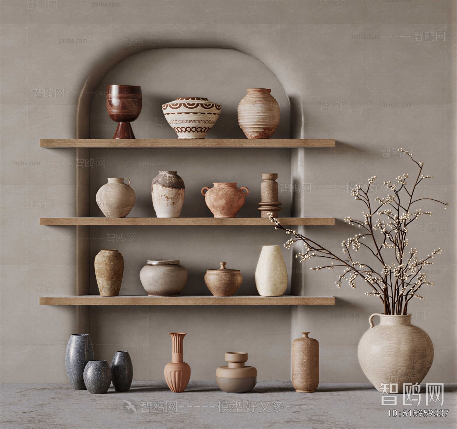 Wabi-sabi Style Clay Pot