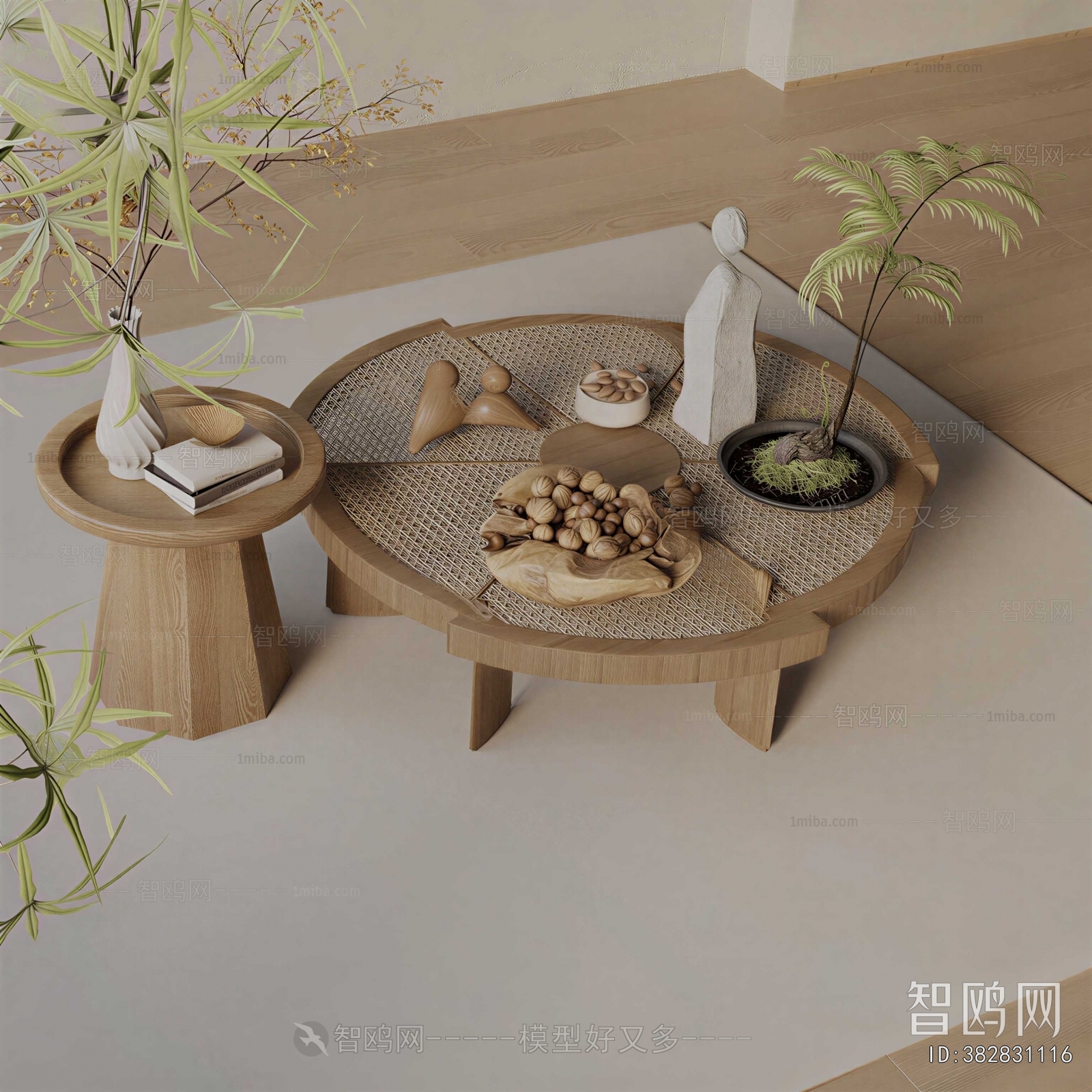 Wabi-sabi Style Coffee Table