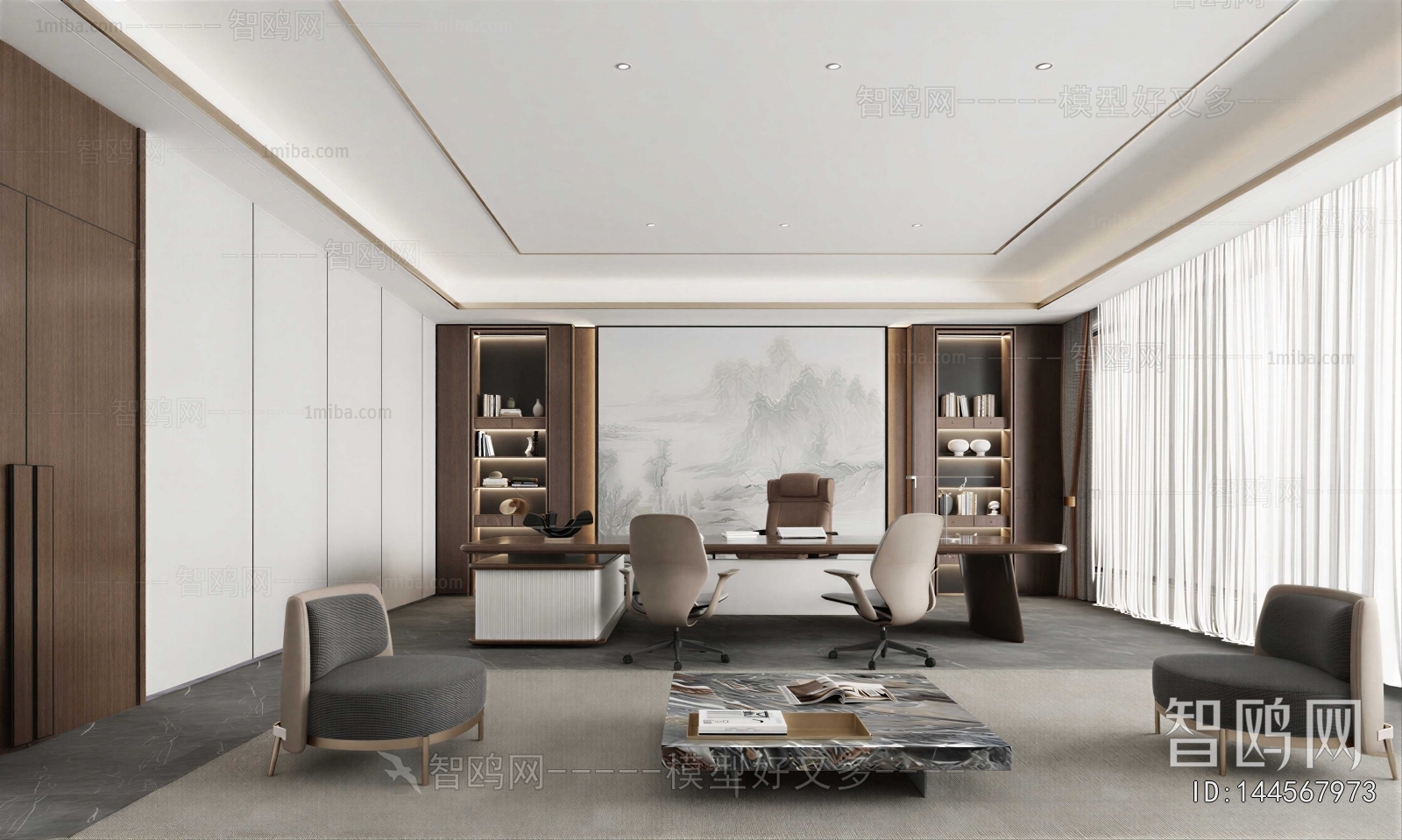 New Chinese Style Manager's Office