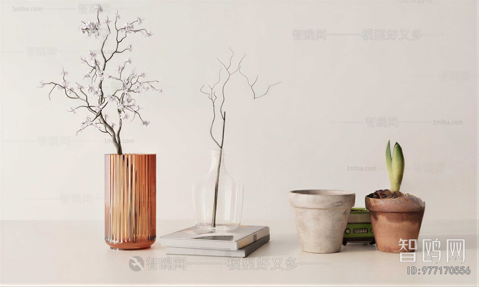 Modern Potted Green Plant