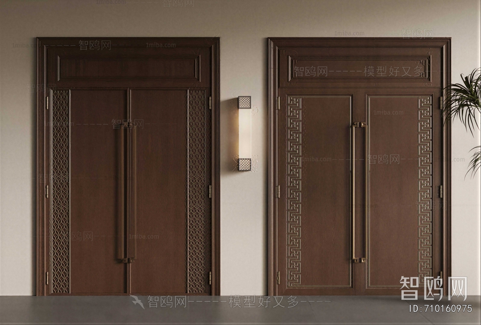 New Chinese Style Double Door