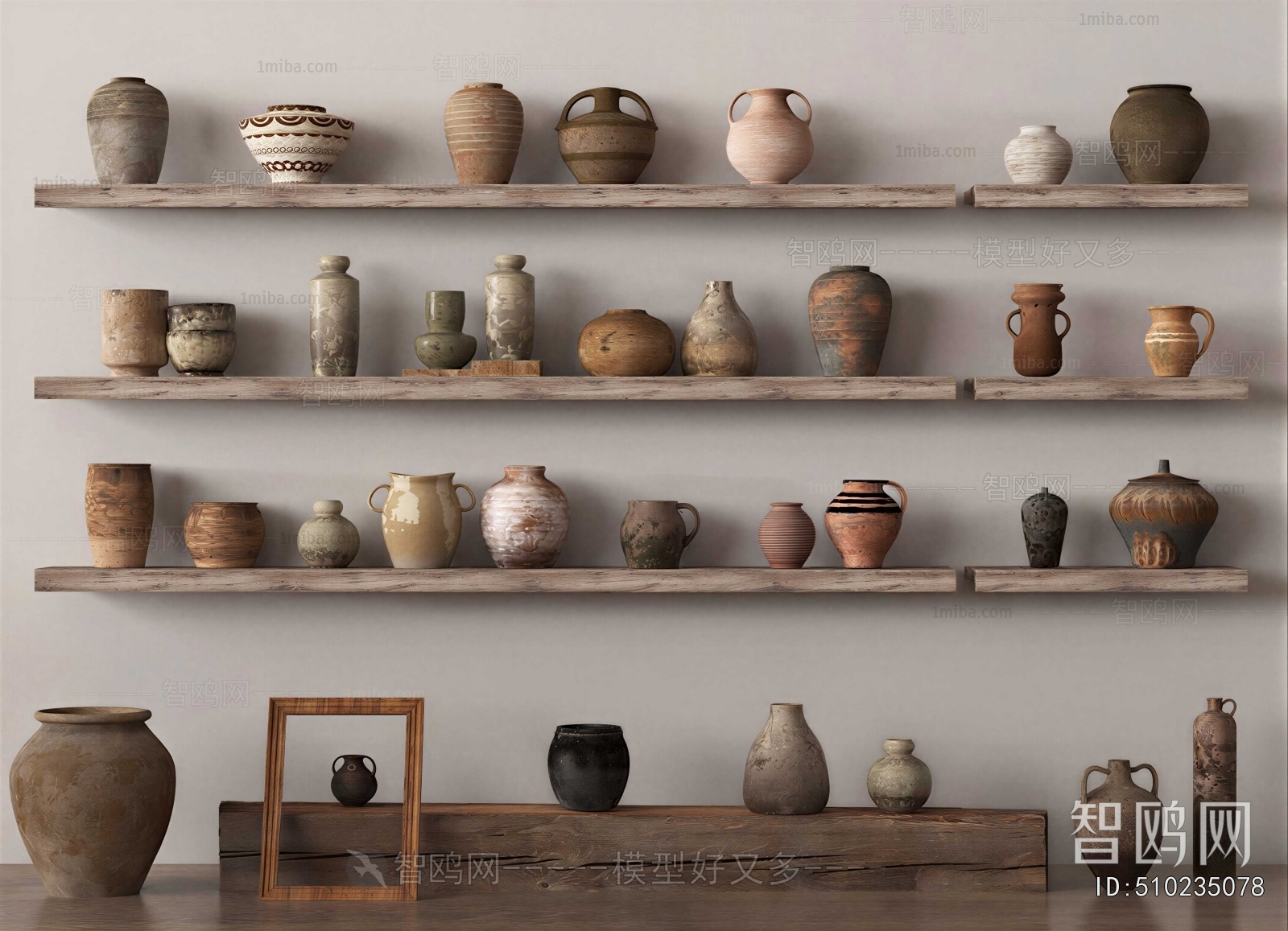 Wabi-sabi Style Clay Pot