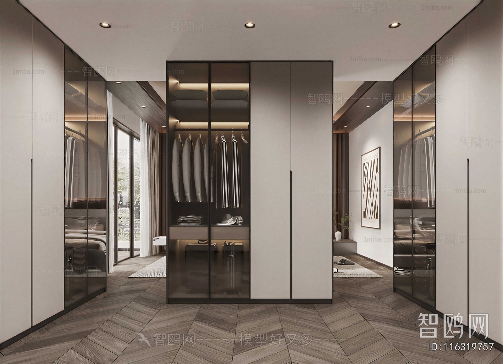 Modern Clothes Storage Area