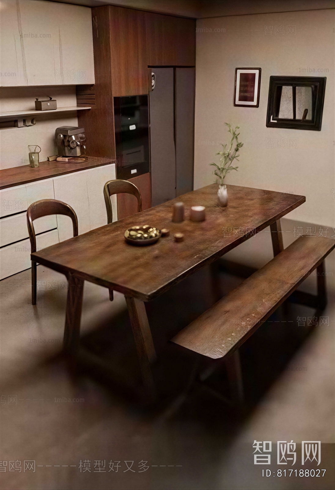Wabi-sabi Style Dining Table And Chairs