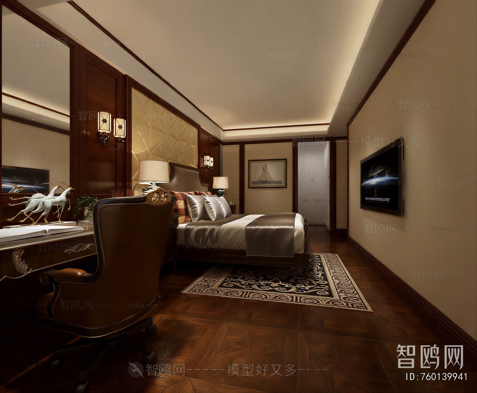 New Chinese Style Bedroom