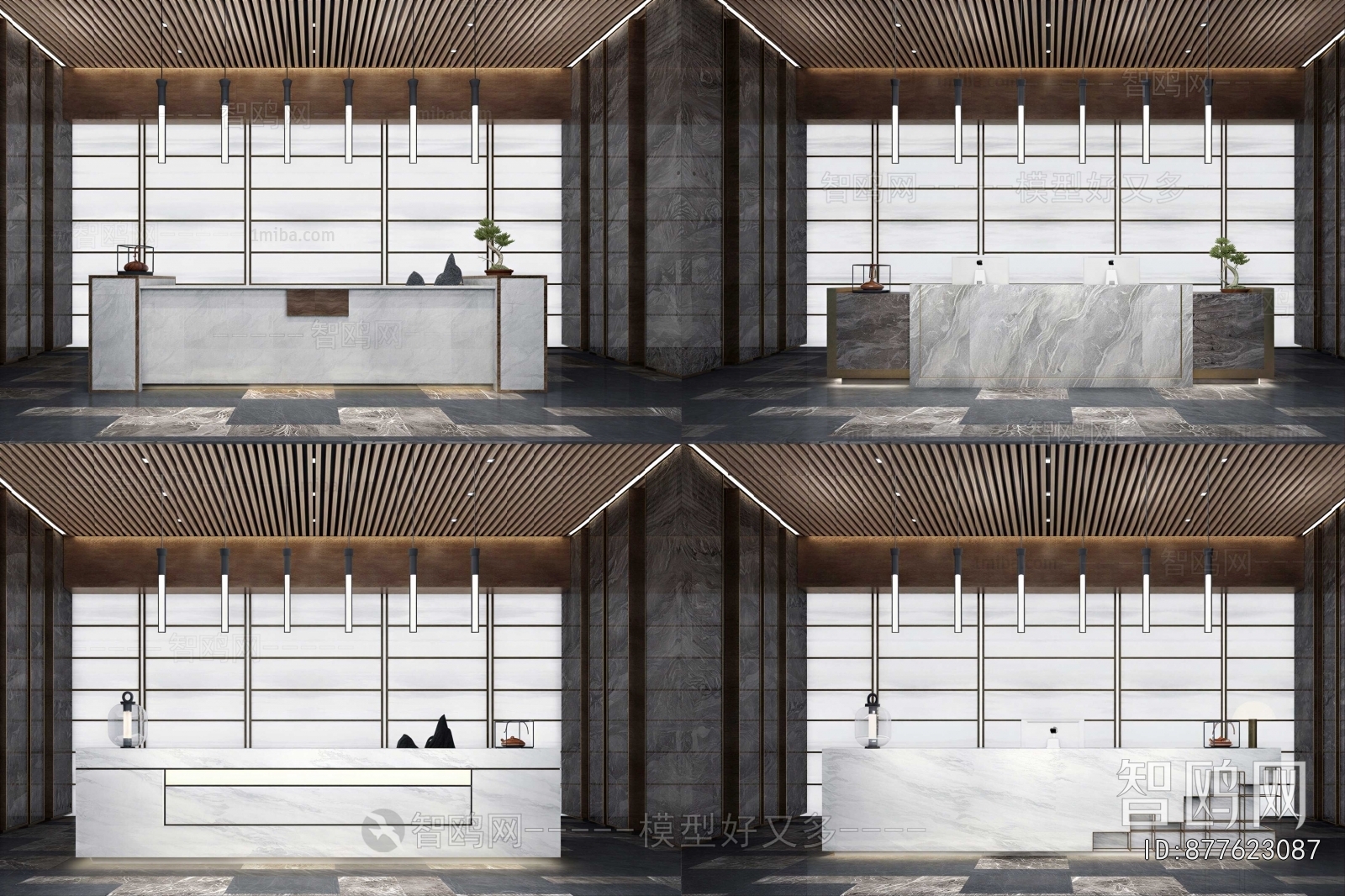 New Chinese Style Office Reception Desk