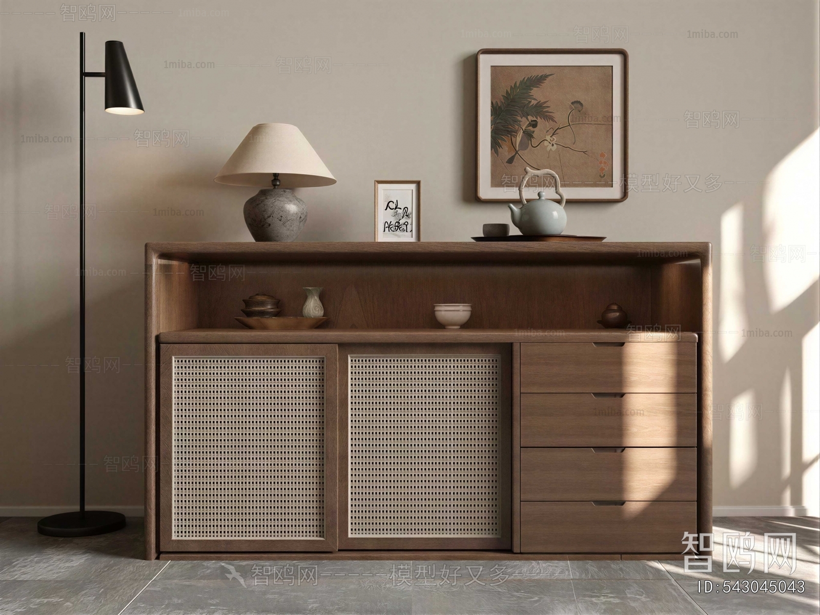 New Chinese Style Side Cabinet