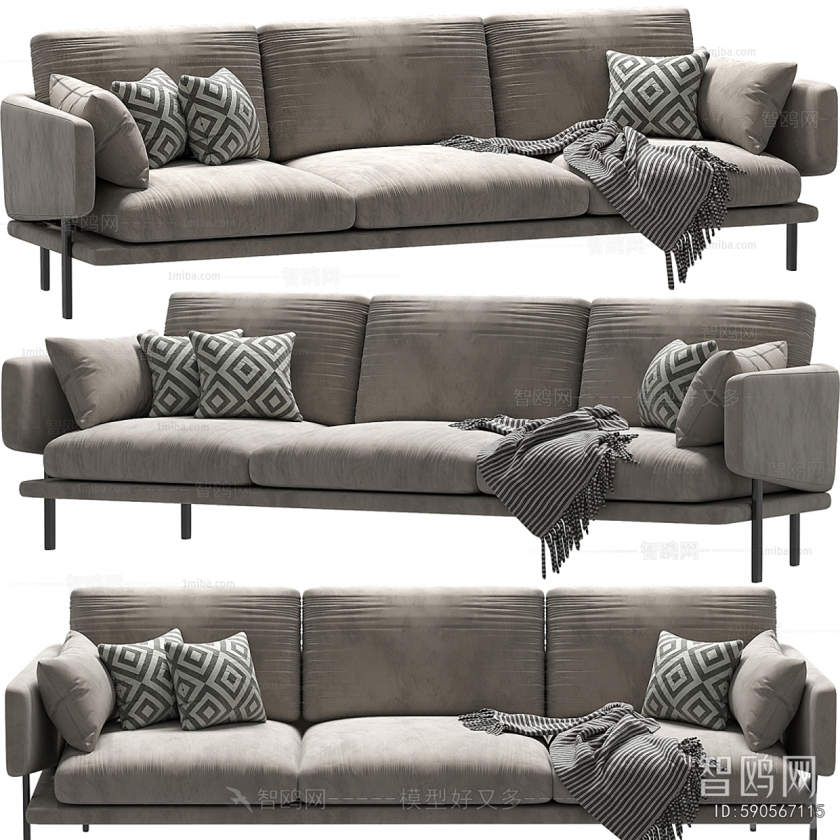 Modern Three-seat Sofa