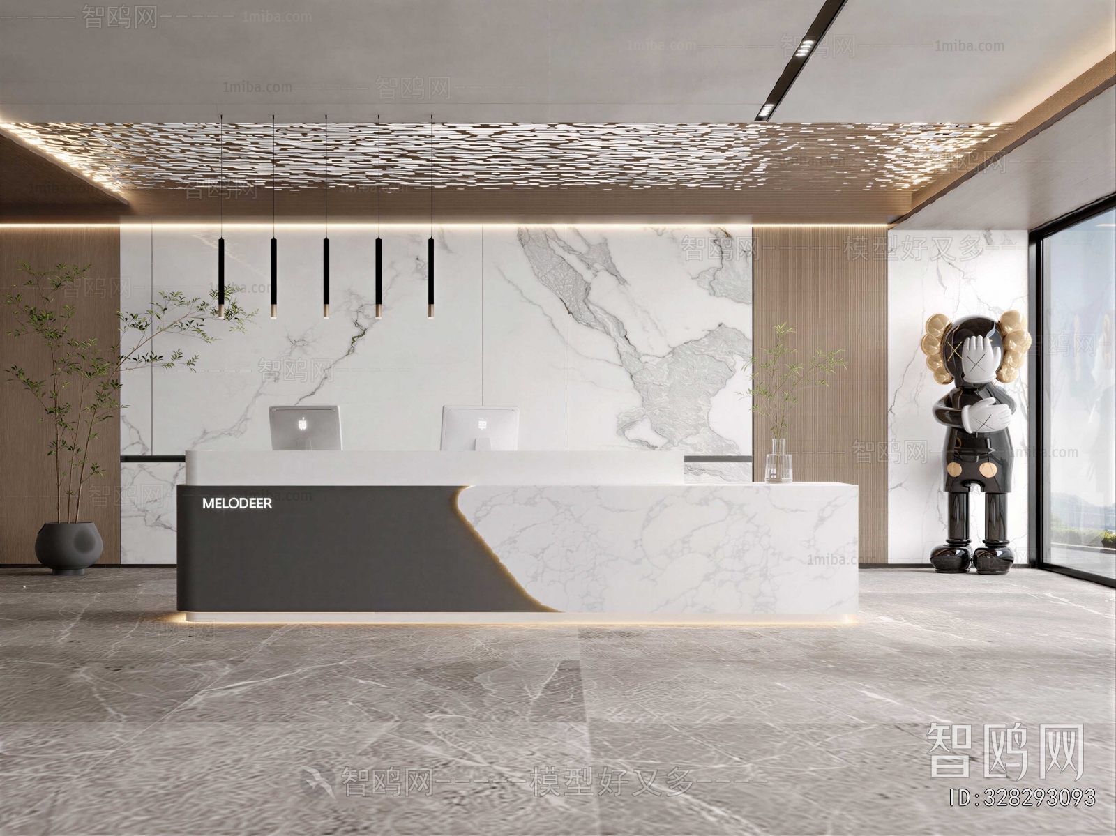 Modern Office Reception Desk