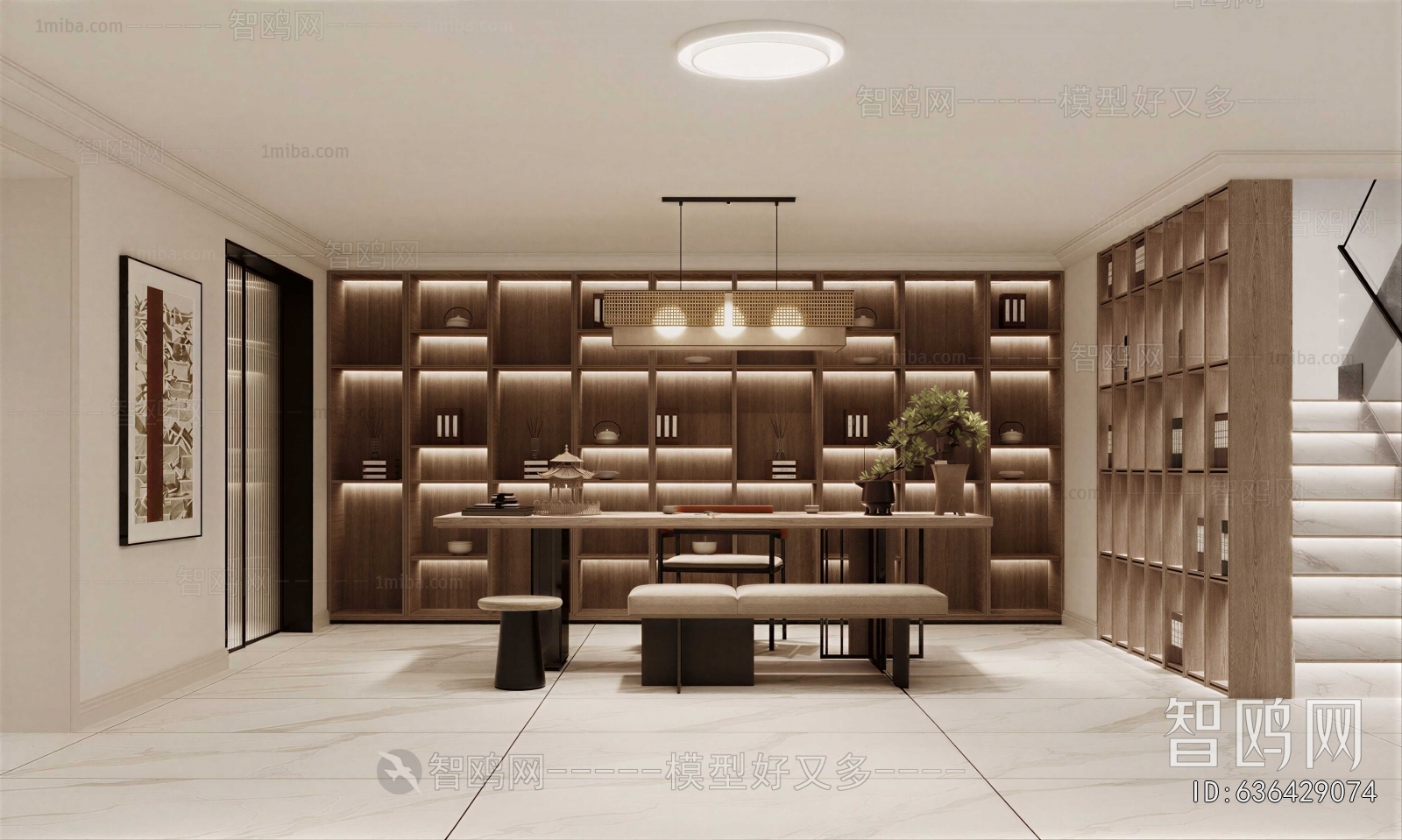 New Chinese Style Study Space