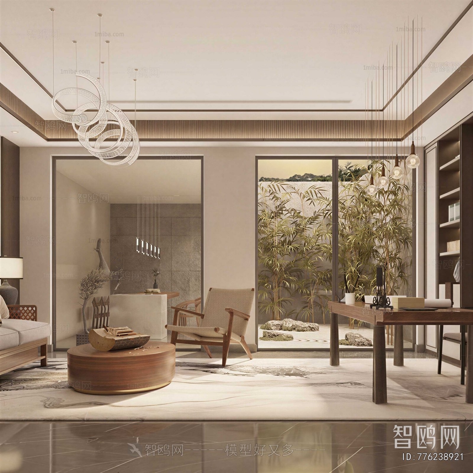 New Chinese Style A Living Room