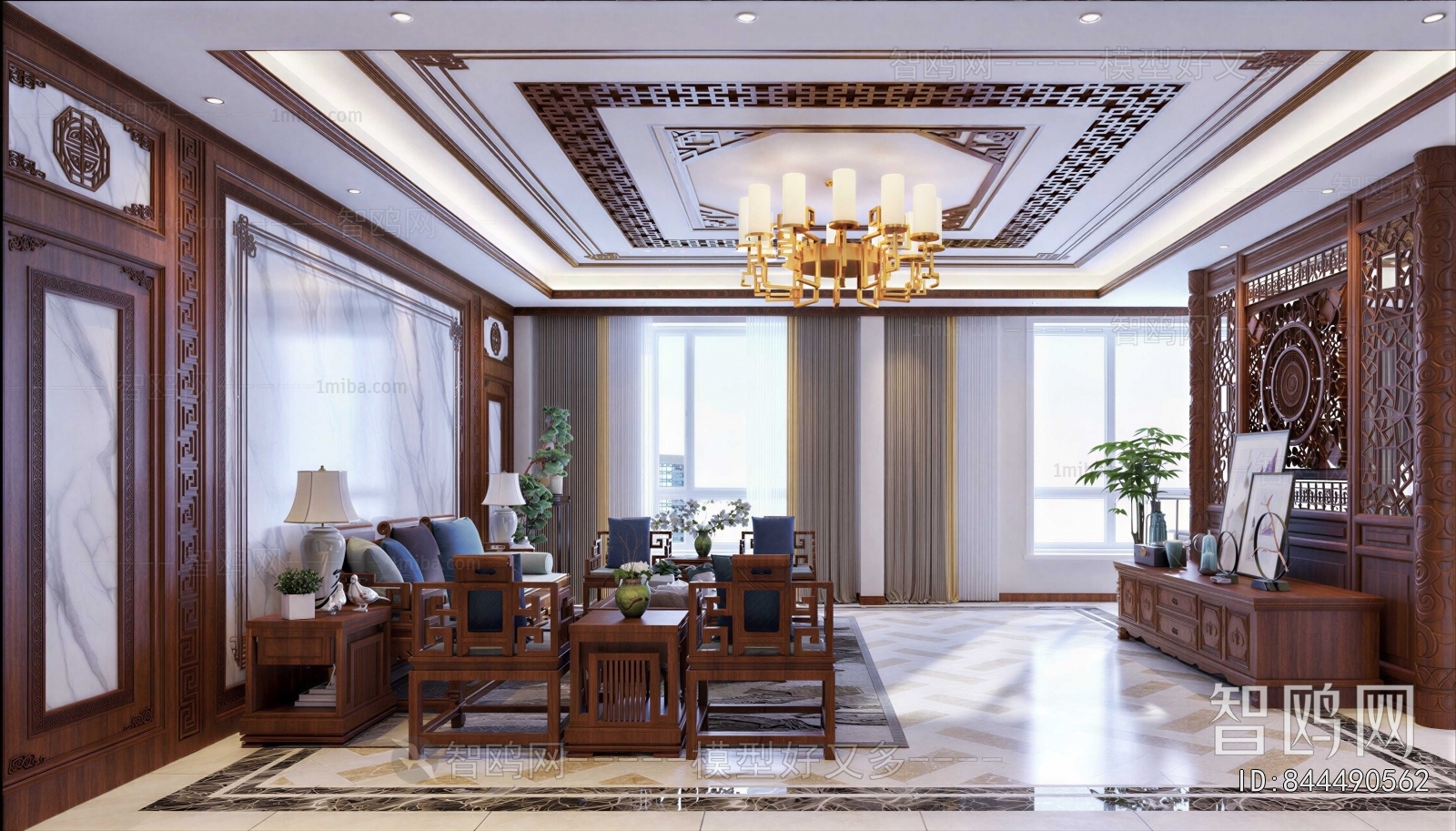 New Chinese Style A Living Room