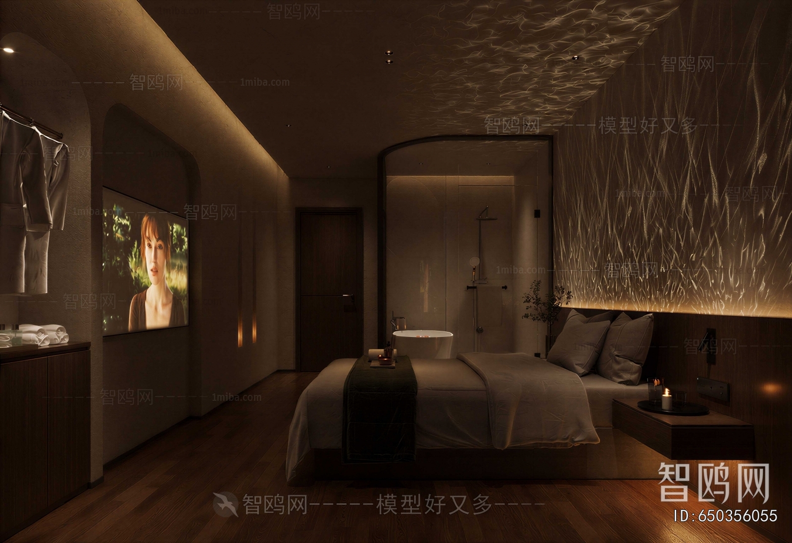 Wabi-sabi Style Guest Room