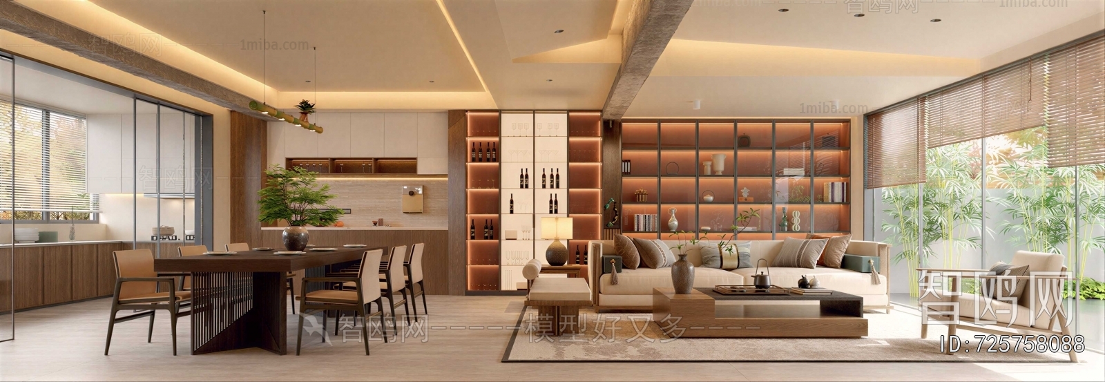 New Chinese Style A Living Room