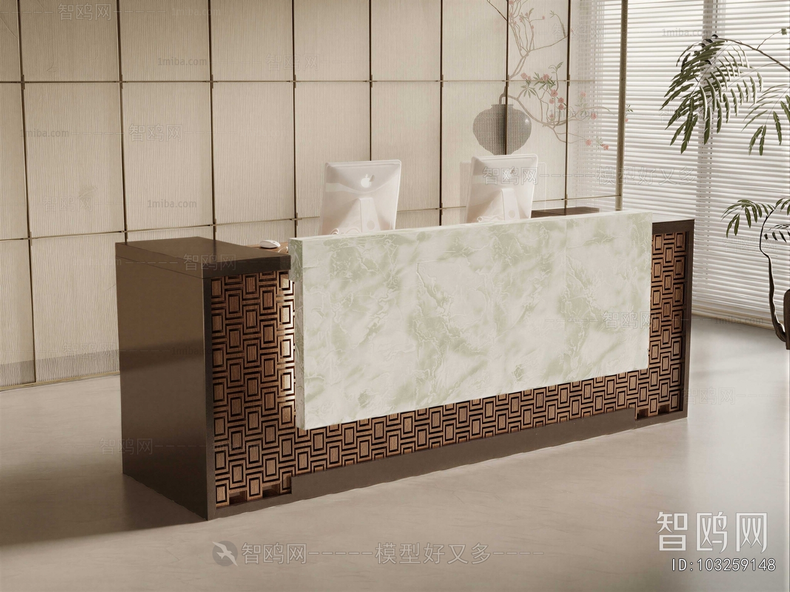 New Chinese Style Reception Desk