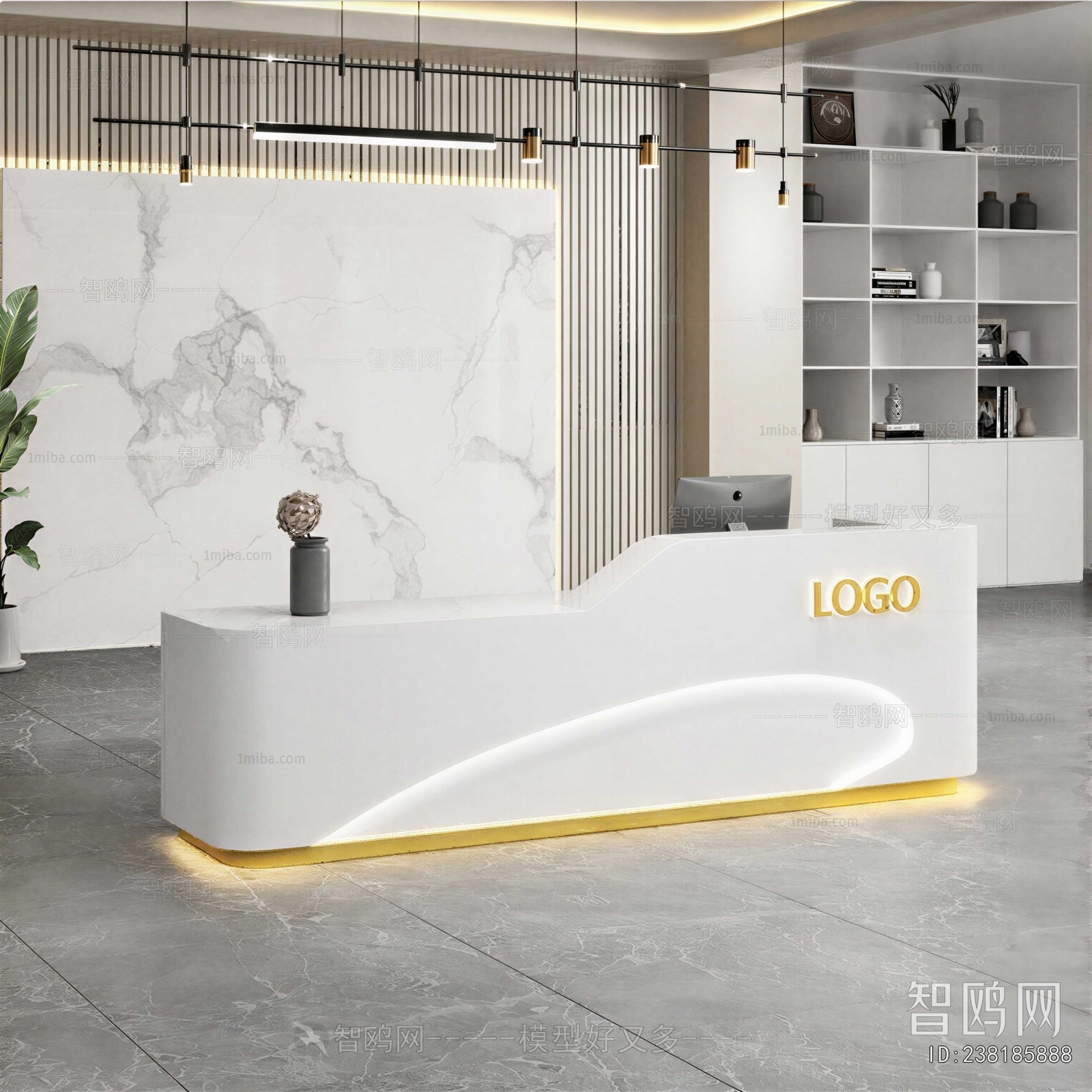 Modern Office Reception Desk