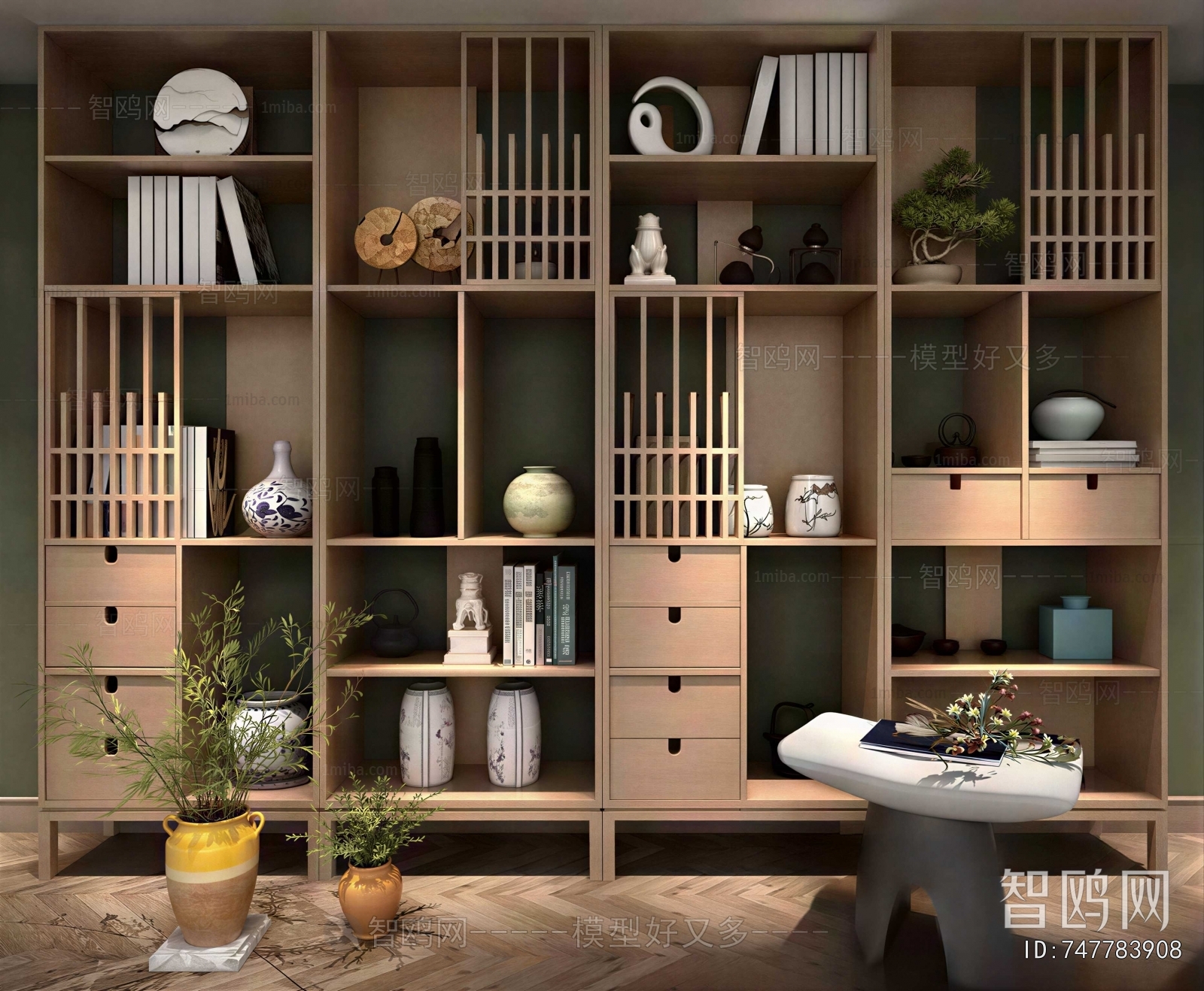 New Chinese Style Bookshelf