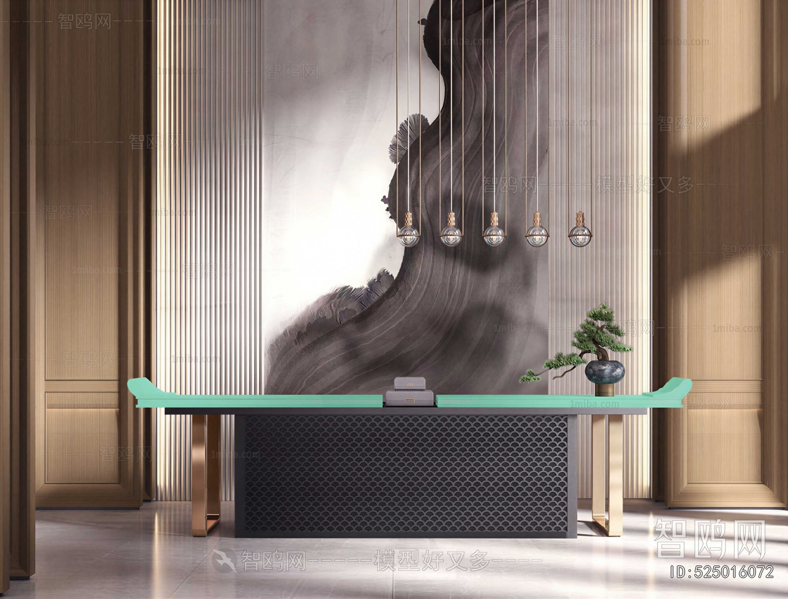 New Chinese Style Reception Desk