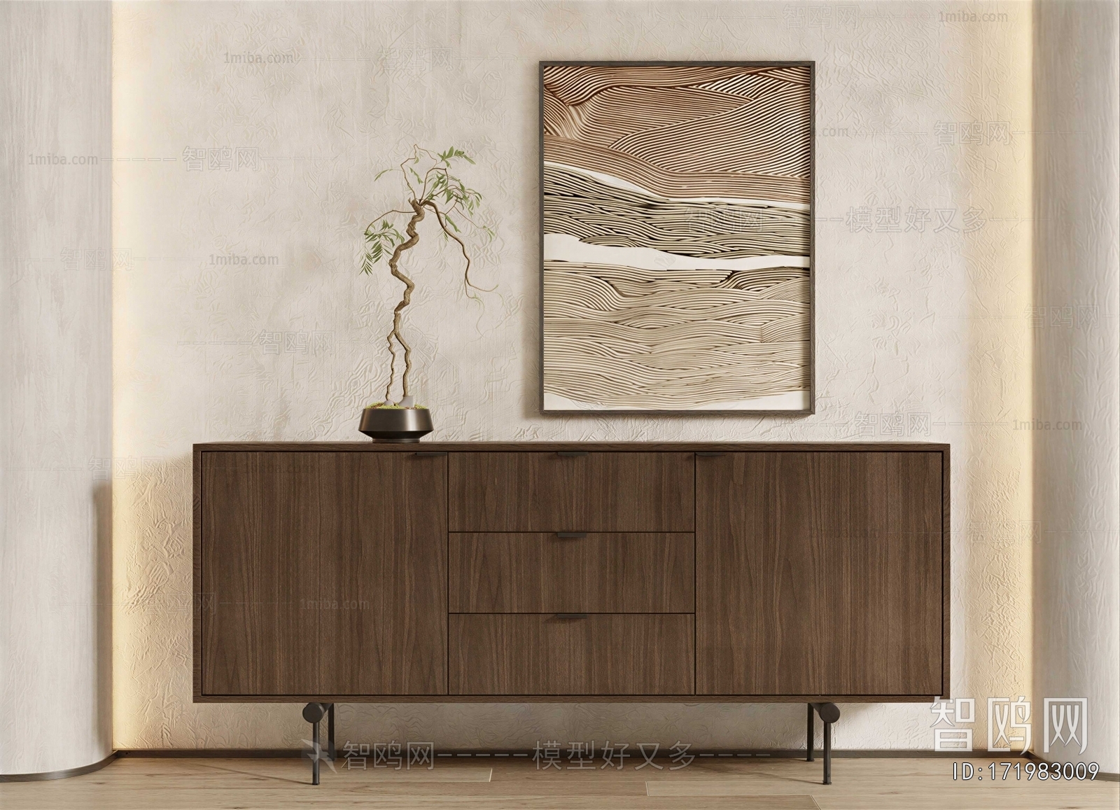 New Chinese Style Side Cabinet