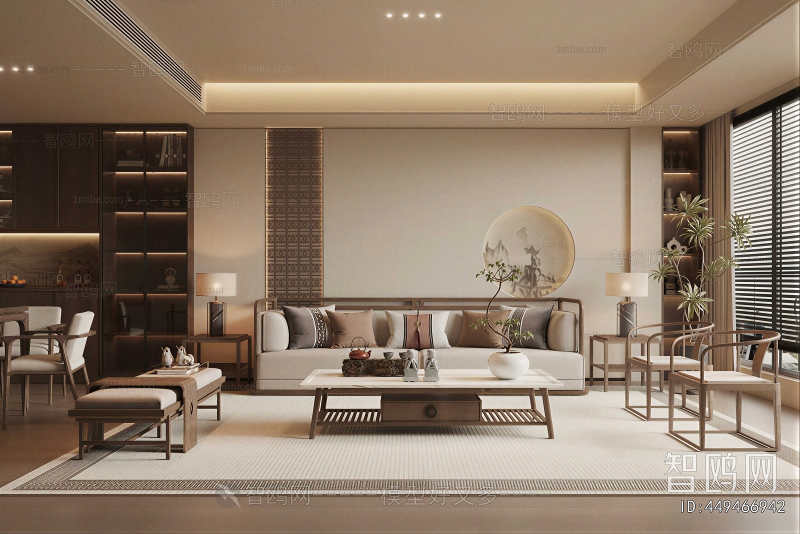 New Chinese Style A Living Room