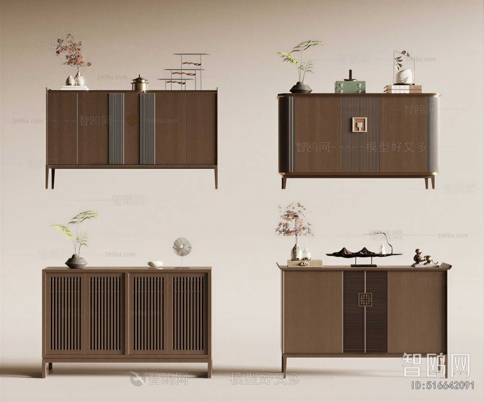 New Chinese Style Side Cabinet