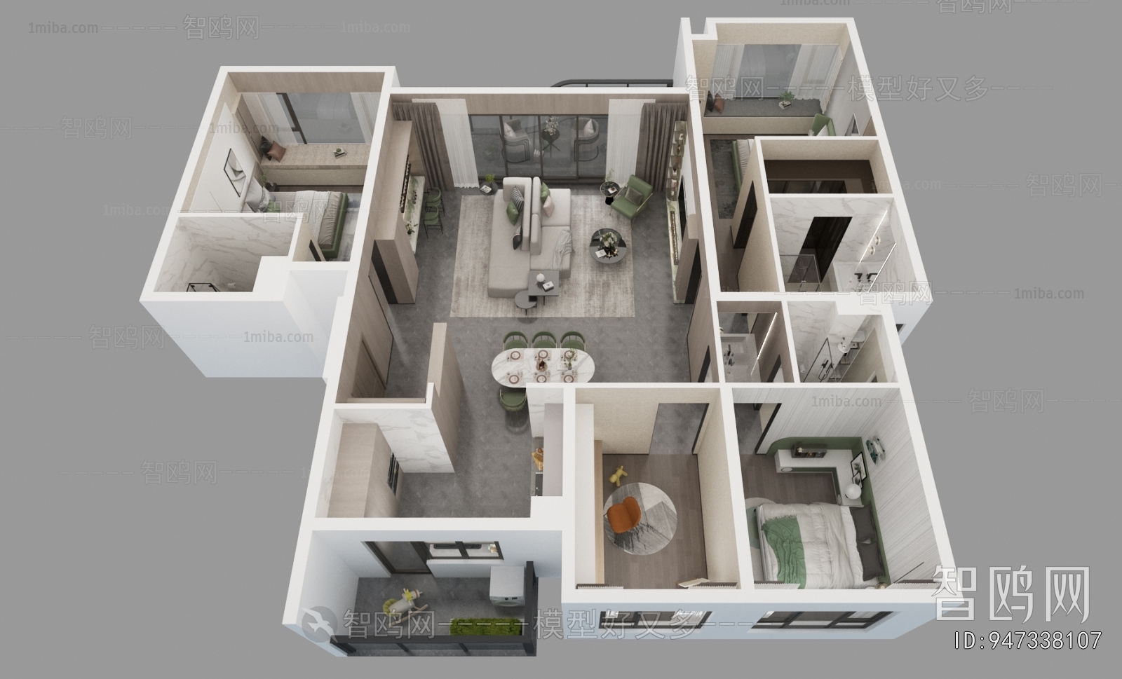 Modern A Bird's-eye View Of Home Decoration