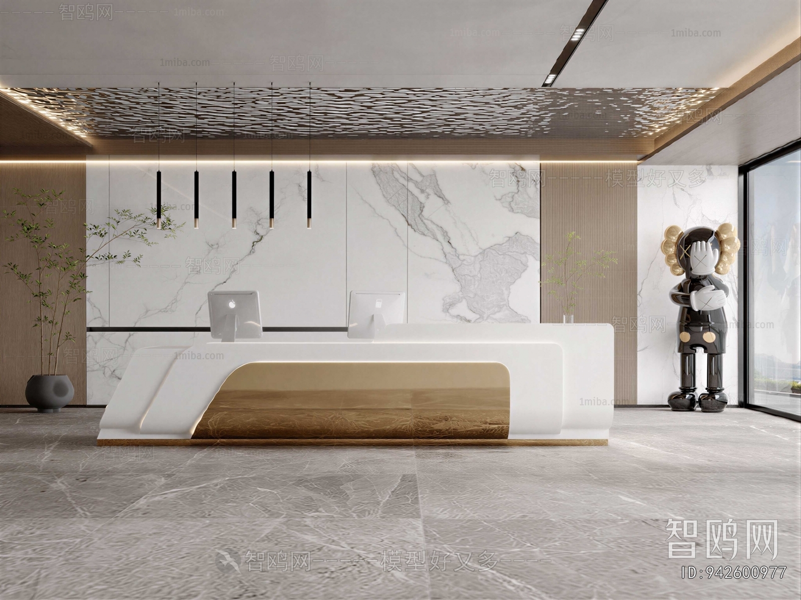 Modern Office Reception Desk