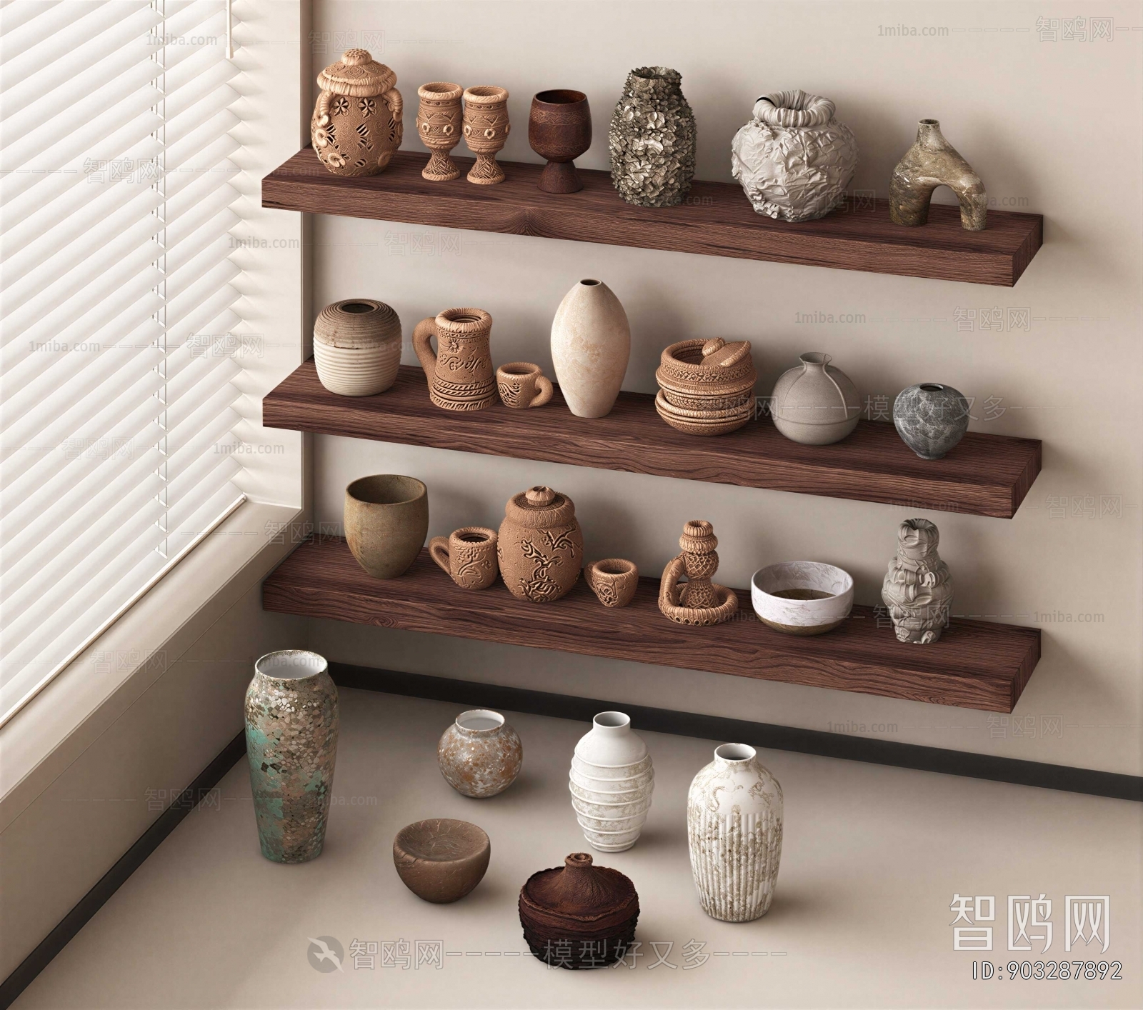 Wabi-sabi Style Clay Pot