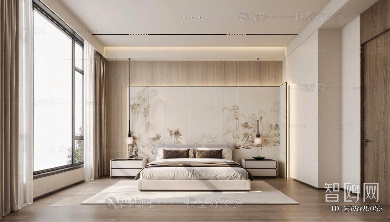 New Chinese Style Bedroom