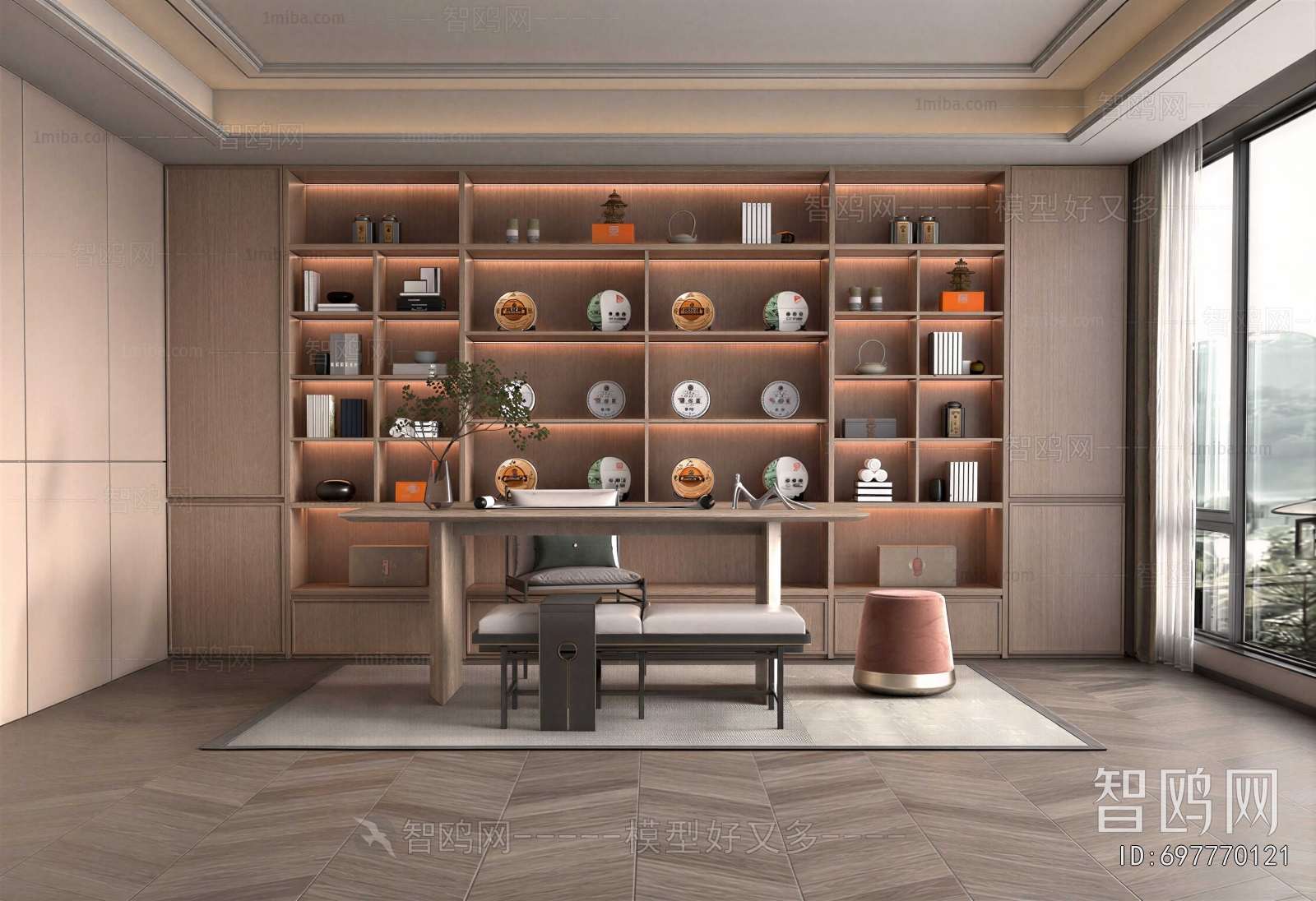 New Chinese Style Study Space