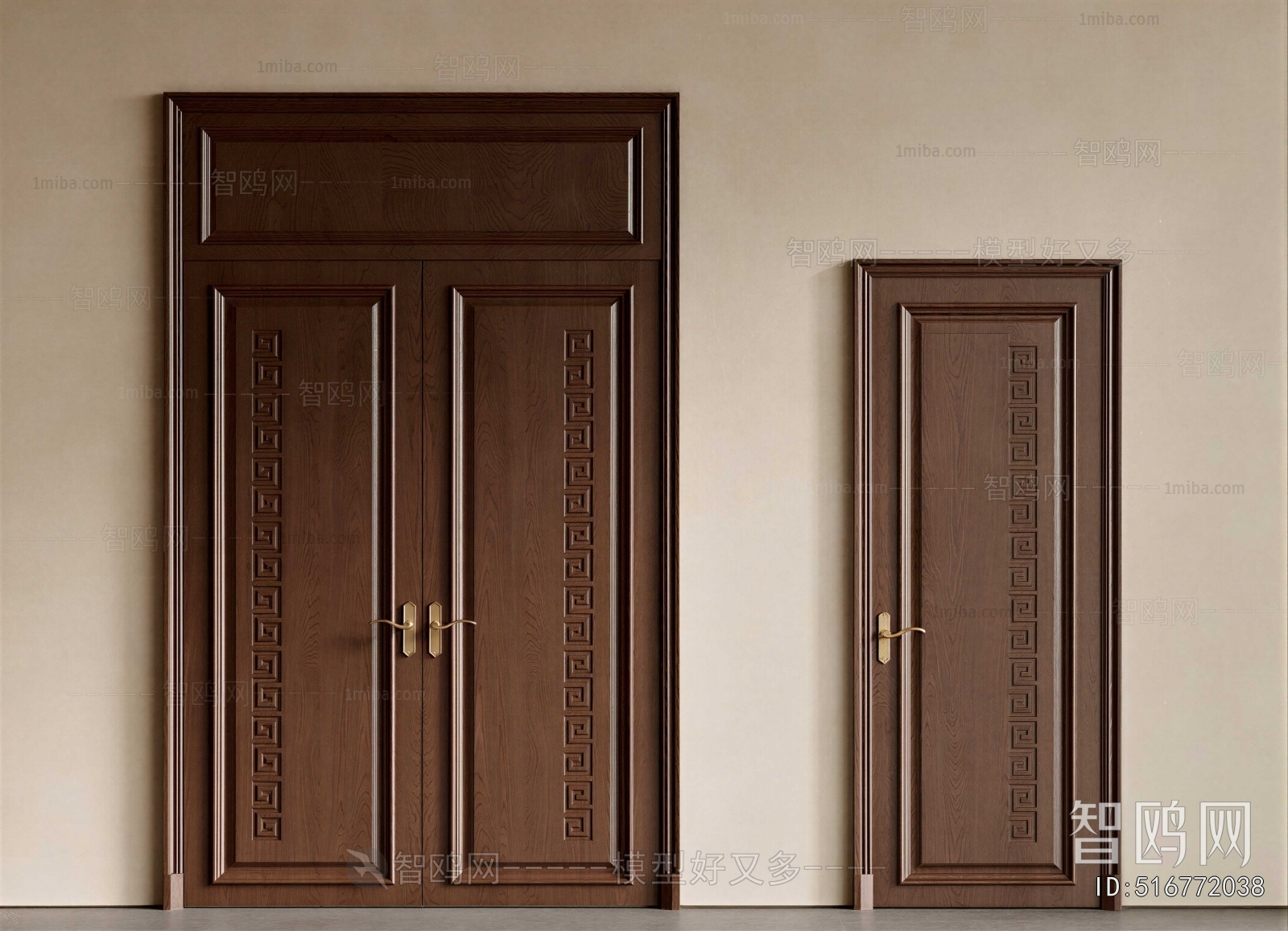 New Chinese Style Double Door