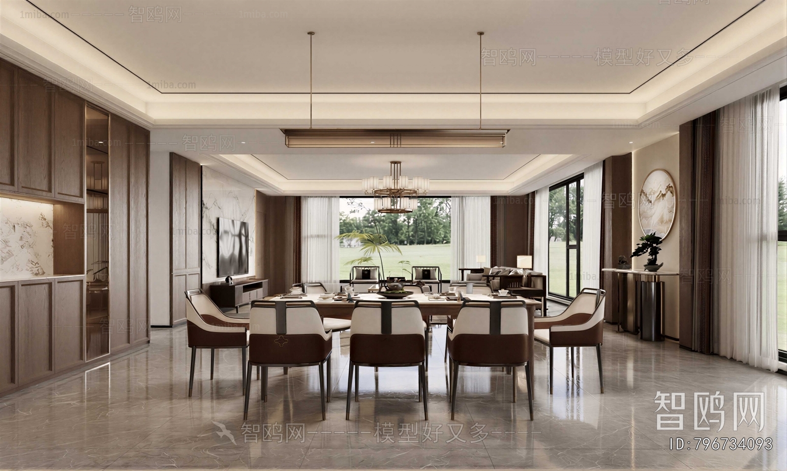 New Chinese Style Dining Room