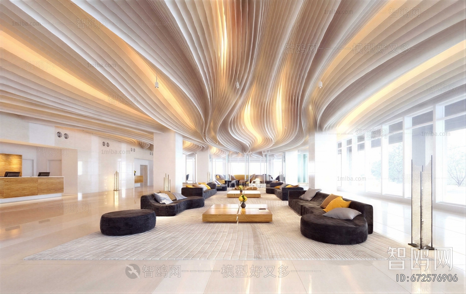 Modern Office Reception Desk