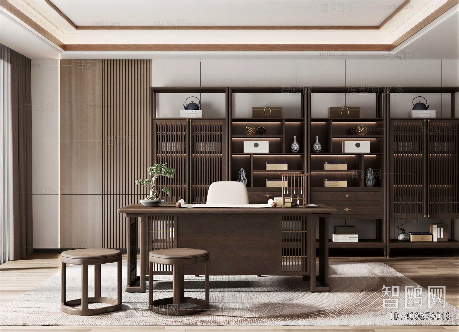 New Chinese Style Study Space