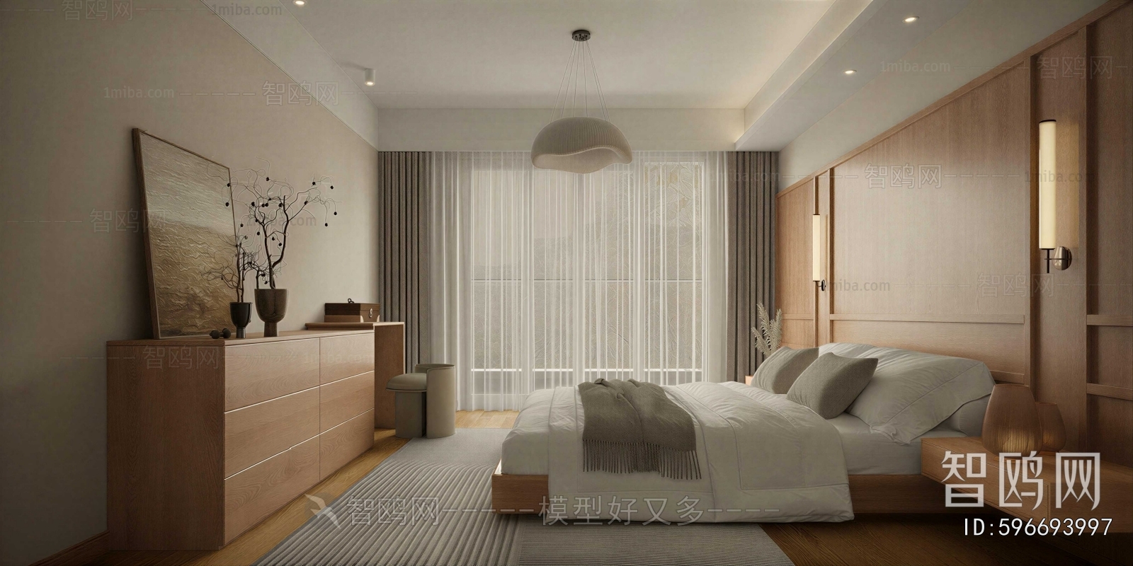 Wabi-sabi Style Bedroom