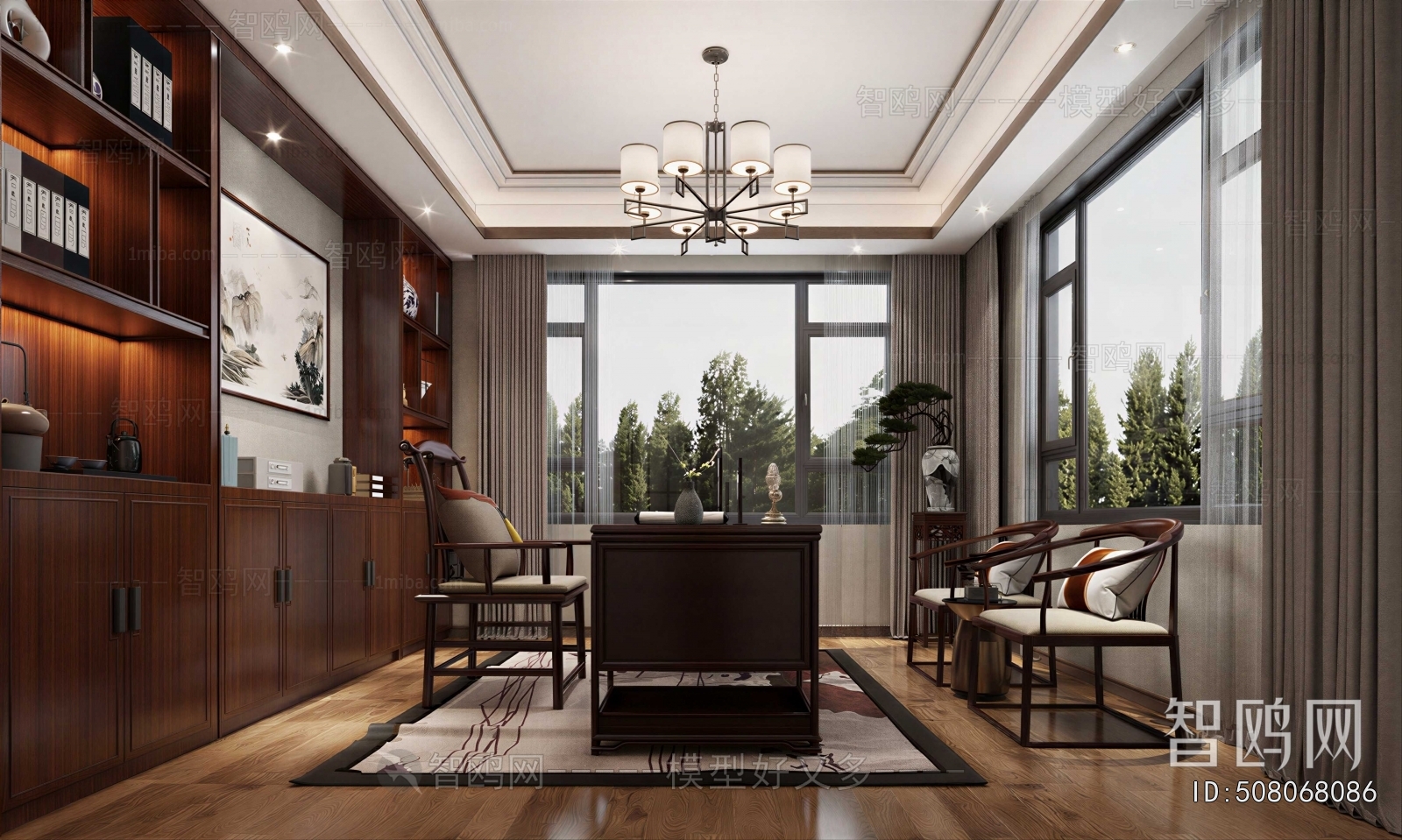 New Chinese Style Study Space